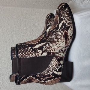 Alex Marie Snake Print Booties